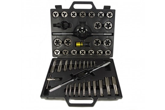 Tap- en snijmoerenset groot SAE engelse maatvoering UNC / UNF 45-delig